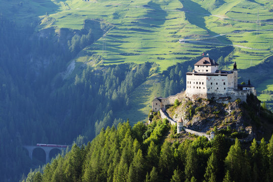 Scuol Tarasp (Tarasp Castle) (Schloss Tarasp), Engadine, Graubunden