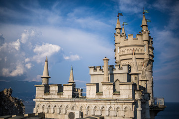 Fototapeta na wymiar The decorative Neo-Gothic castle Swallow's Nest