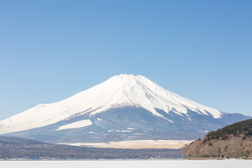 Winter Mount Fuji Yamanaka Lake
