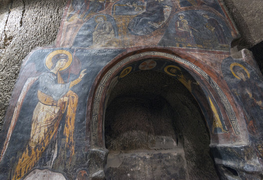Frescoes at Eski Gumusler Monastery, Cappadocia, Anatolia, Turkey Minor