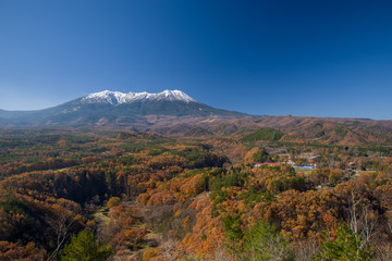 御嶽山と開田高原（秋）