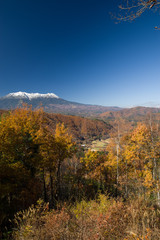 御嶽山と開田高原（秋）