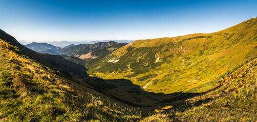 Valley and Hills in Low Tatra Mountains National Park, Slovakia in Summer.