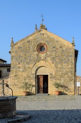 Obraz premium Santa Maria Church in Monteriggioni, Tuscany