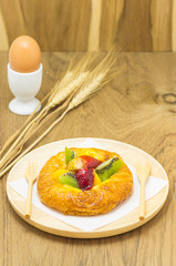 Cheesecake with Fruits.