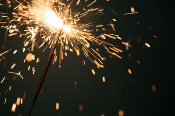 Obraz premium Bengal fire on empty background