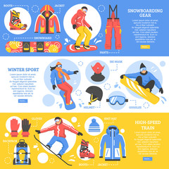 Snowboarding Horizontal Banners