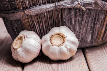 a fresh garlic