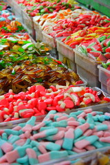 Gummy colorful worms