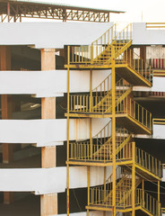 Fototapeta premium exterior fire escape stairs on manufacturing building