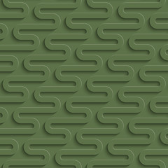 3D Seamless Pattern in Kale Color.