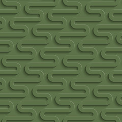 3D Seamless Pattern in Kale Color.