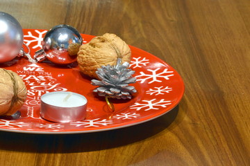 Christmas decorated plate