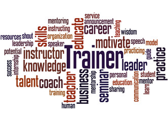 Trainer, word cloud concept 2