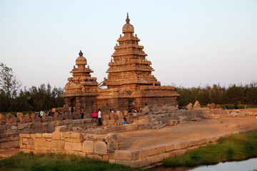 Fototapeta premium Ancient Shore temple of Mahabalipuram, Tamil Nadu, India