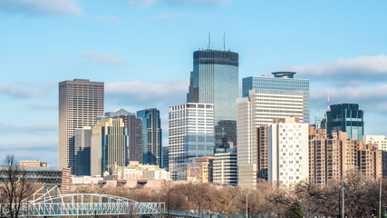 Skyline of Minneapolis, Minnesota in the Autum