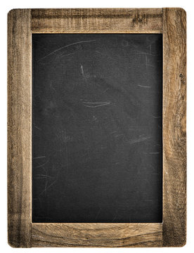 Chalkboard wooden frame Vintage blackboard isolated