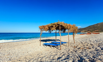 Summer morning beach (Albania).