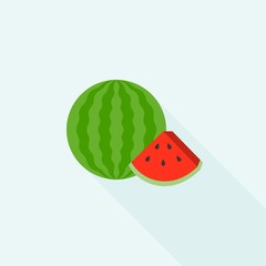 Watermelon icon, flat design
