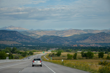Rocky Mountains foothills view from Denver Boulder turnpike
Boulder, Colorado, United States of America