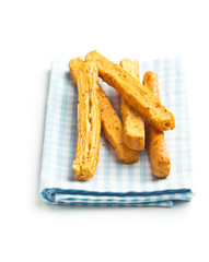 Crispy bread sticks.