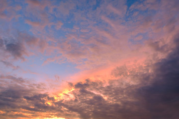 Sky and clouds / Sky and clouds at twilight.