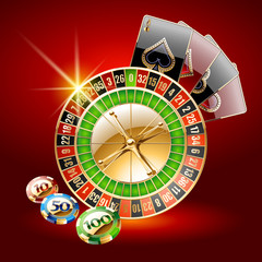 Vector concept of card for chic casino