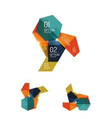 Abstract paper geometric infographic templates