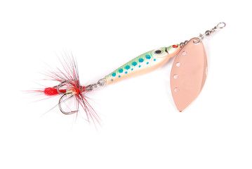 Fishing lure isolated on white