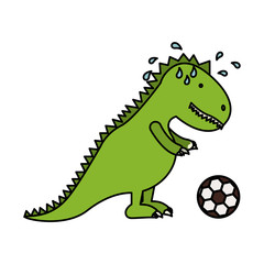 Toy dinosaur icon. Childhood play fun cartoon and game theme. Isolated design. Vector illustration