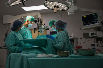 Group of doctors in an operating room
