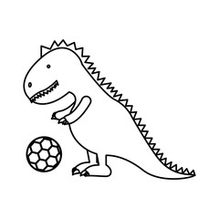 Toy dinosaur icon. Childhood play fun cartoon and game theme. Isolated design. Vector illustration