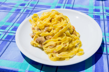 Tagliatelle with mushrooms