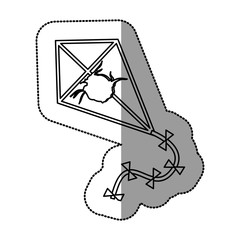 Kite toy icon. Game season wind fun sky theme. Isolated design. Vector illustration