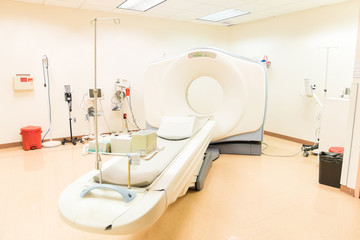 Empty room with a CT scanner