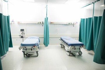 Empty emergency room in a hospital