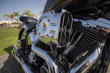 Fototapeta premium Motorcyle engine detail
