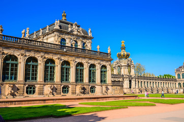 Famous Zwinger palace (Der Dresdner Zwinger) Art Gallery of Dresden, Saxony, Germany