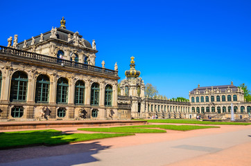 Famous Zwinger palace (Der Dresdner Zwinger) Art Gallery of Dresden, Saxony, Germany