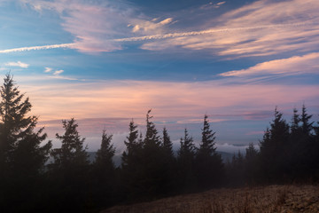 Fototapeta na wymiar Sonnenuntergang in Deutschland