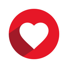 Heart flat icon vector