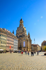 Obraz premium Famous Church Frauenkirche in Dresden, Saxony, Germany