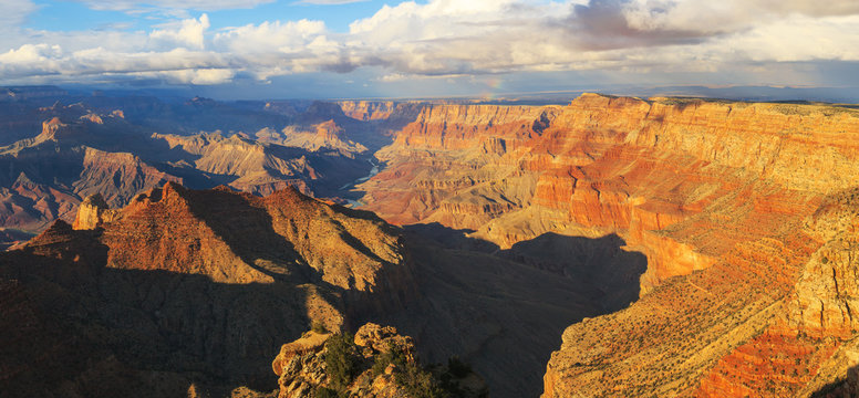 Delightful landscape of rock formation on the south rim of the G