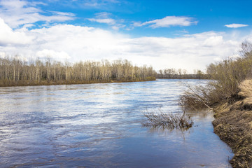 The spring flood on the river Berd