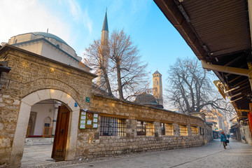 Gazi Husrev-beg Mosque at the centrer of Sarajevo