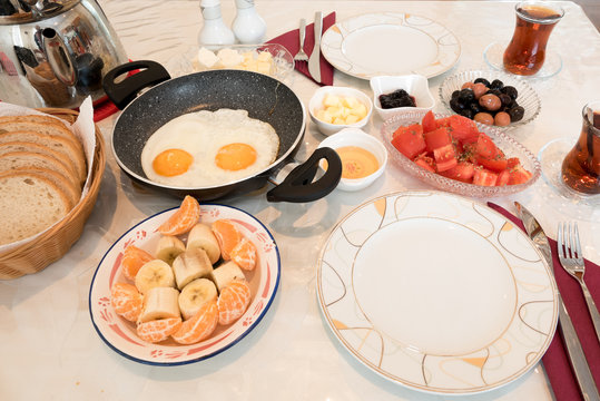 Fresh Turkish Breakfast on Table