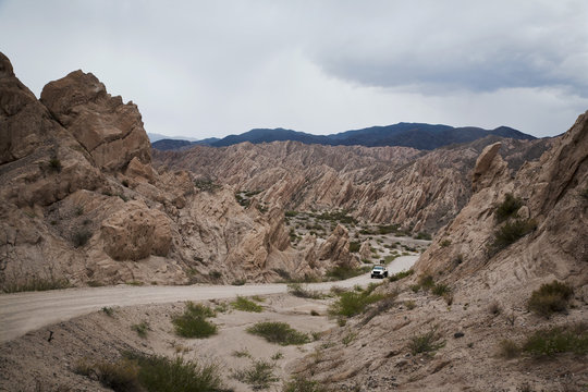 Landscape in Valles Calchaquies on the road between Cafayate and Cachi, Salta Province, Argentina 