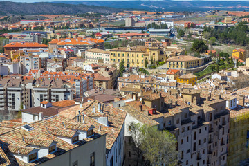 Fototapeta na wymiar Aerial view of the monumental city of Cuenca, Spain