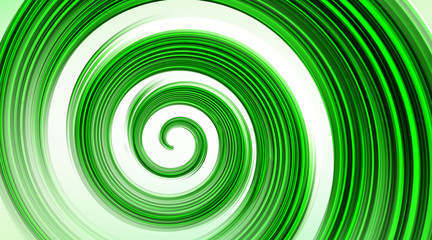 Vector background. Abstract green swirl on white.