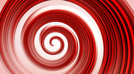 Vector background. Abstract red swirl on white.